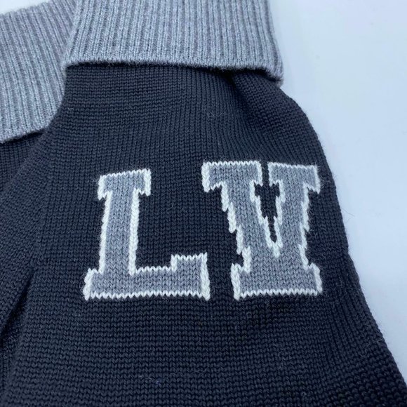 New  Louis Vuitton 100% Wool LV Varsity Gloves - Picture 3 of 7